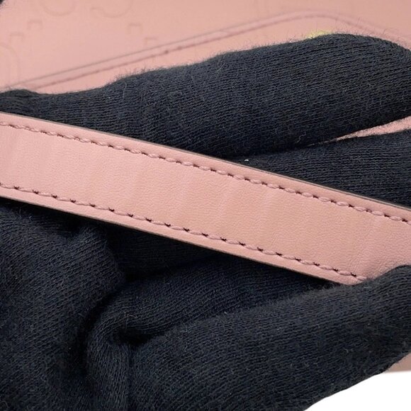 GUCCI GG Super Mini Shoulder Bag Leather Pink 772794 - Picture 8 of 15